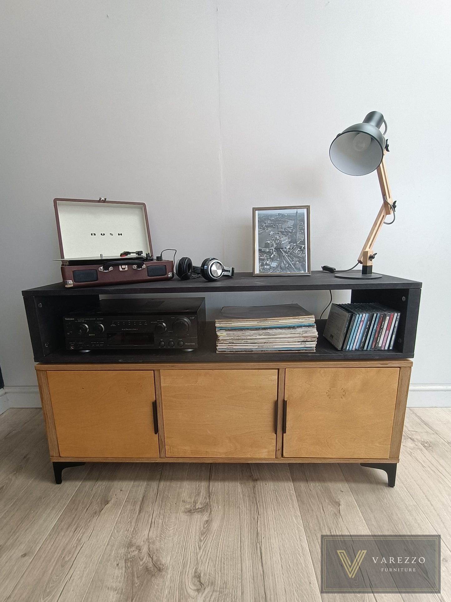 Varezzo Ancona | Record Player Stand | Vinyl Record Storage | Turntable Stand