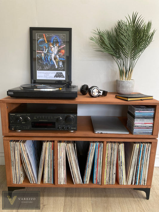 Varezzo Roma | Record Player Stand | Vinyl Record Storage | Turntable Stand