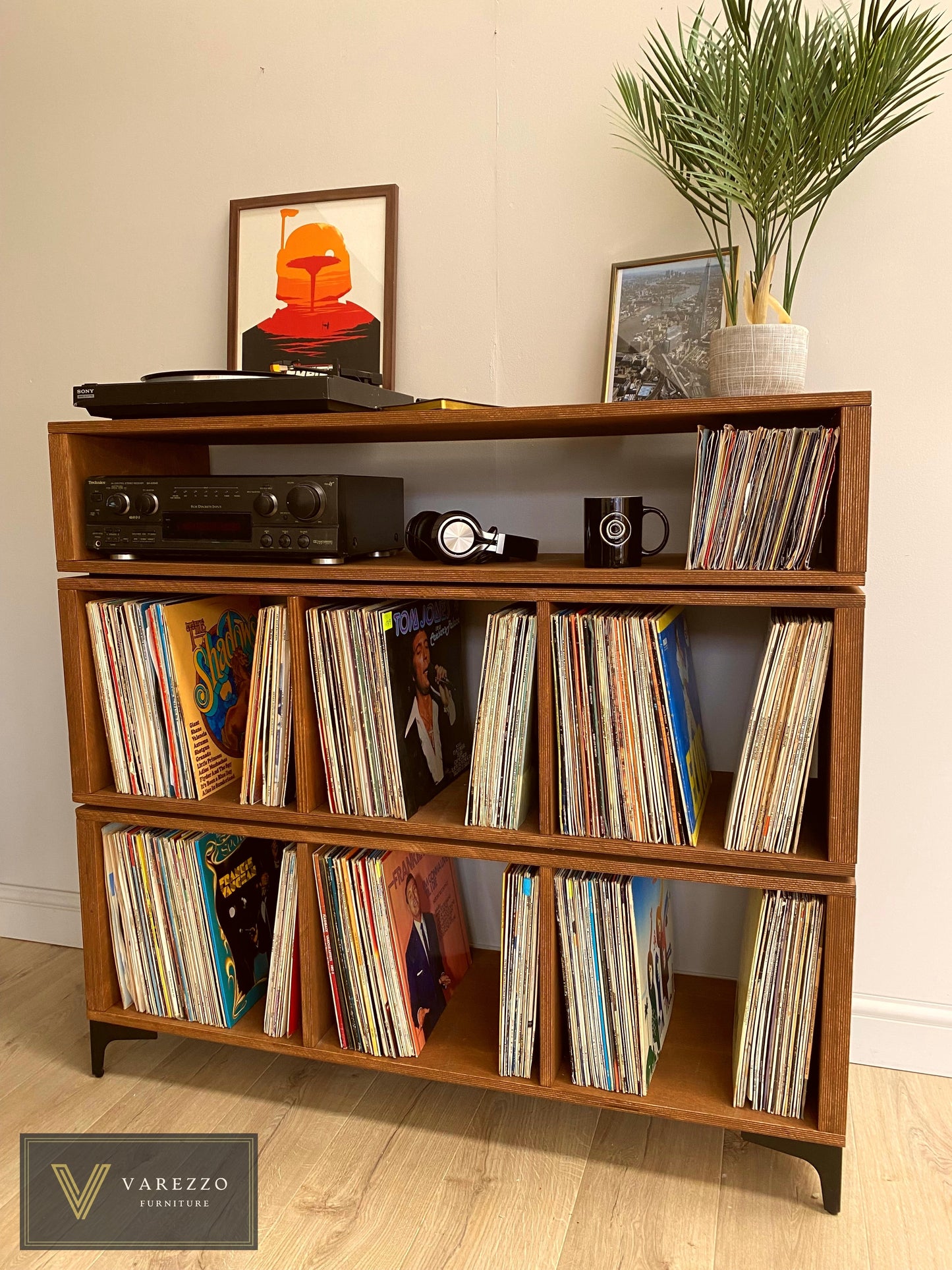 Varezzo Venezia | Record Player Stand | Vinyl Record Storage | Turntable Stand